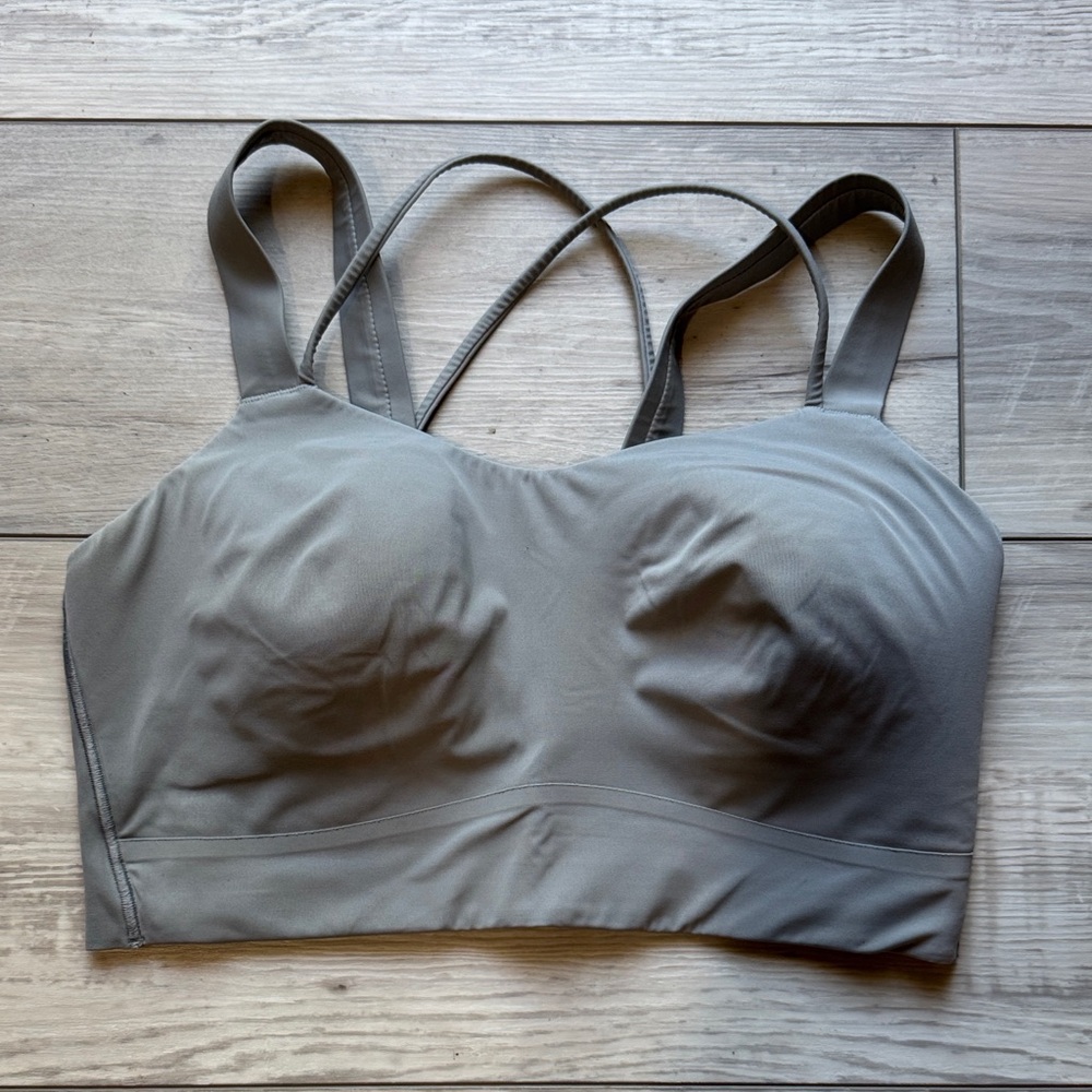 lululemon athletica Gray Strappy Yoga Bra